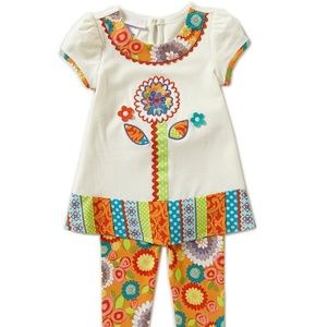 Bonnie Jean Girls Floral Spring Legging 2 pcs Set